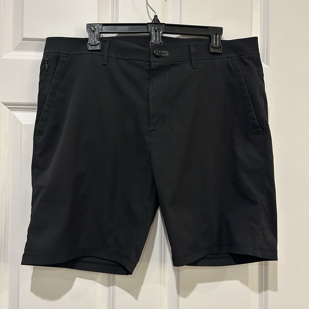 Public Rec Workday Short 2.0 Black Tech Chino Golf Everyday Shorts Men's 36 EUC